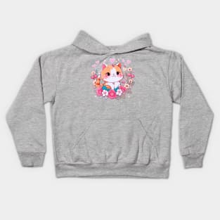 Orange Tabby Kids Hoodie